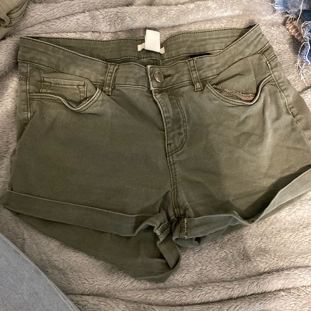 green shorts